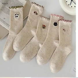 SET 10Đ TẤT VIỀN BÈO MUỐI TIÊU -sỉ 69k/set 10 đôi mix