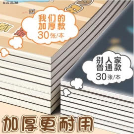 COMBO 4 QUYỂN VỞ VẼ A4 120 trang  - sỉ 66k/set 4 cuốn