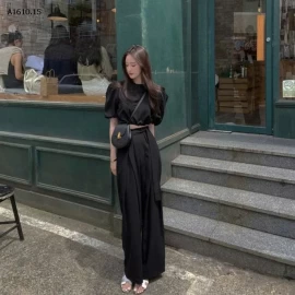 QUẦN ỐNG RỘNG ĐAI RỦ PHONG CÁCH HIỆN ĐẠI - sỉ 130k