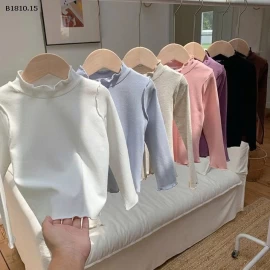 Áo sơ mi tai gỗ trơn phiên bản Hàn Quốc cho bé- sỉ giá 89k