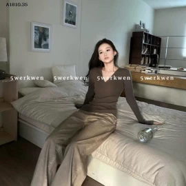 ÁO LEN DỆT KIM CHO NỮ CỔ V - sỉ 97k