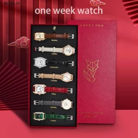  SEt hộp quà Đồng hồ LUCKYFOX One Week đơn giản -Giá sỉ 295k