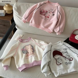 ÁO NỈ HOẠT HÌNH BG - Giá sỉ sz 90-150: 158k  sz 160: 167k 