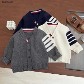 CARDIGAN LEN KẺ TAY SZ NHÍ- sỉ 154k