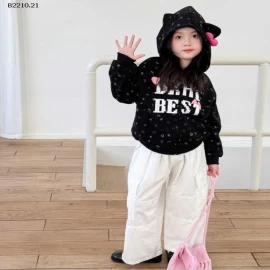 ÁO KHOÁC HOODIE MIX QUẦN SUÔNG TRẮNG - Giá sỉ áo khoác: 275k quần: 230k 