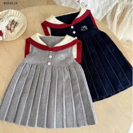 VÁY SÁT NÁCH XẾP LY CỔ THỦY THỦ BÉ GÁI-Giá sỉ 165k