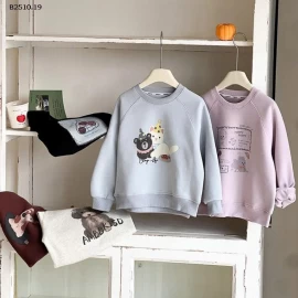 Áo nỉ thu đông phong cách Hàn Quốc nhà AMBB - giá sỉ  sz 90-150 : 160k sz 160 : 172k sz 170 : 185k