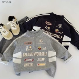 Áo nỉ  in họa tiết cho bé  nhà Huzhou Zhili - sỉ 163k 