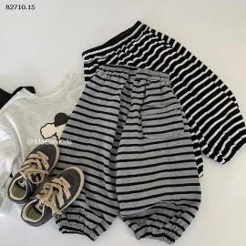 Quần dài sọc ống rộng co giãn  nhà Huzhou Zhili - sỉ 150k 