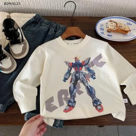 Áo thun dài tay in người máy biến hình cho bé -sỉ 126k
