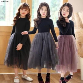 Váy lưới dáng ôm phối vải nhung cho bé gái- sỉ  200k