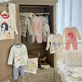Bộ đồ ngủ mùa thu đông Little Fish Lolo Class A - sỉ giá  size : 90-120 : 105k size : 130-160 : 125k