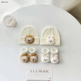 SET MŨ TẤT CHO BÉ-Giá sỉ 56k