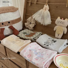 Bộ đồ lót giữ nhiệt lông cừu nhà Hey Honey cho bé trai và bé gái - giá sỉ  size 90-130 : 180k size : 140-150 : 204k