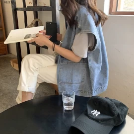 ÁO KHOÁC GILE DENIM NỮ - sỉ 142k