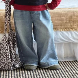 Quần jeans rách vá viền tua rua nhà Elmo Baby Kids  AMBB -Giá sỉ size 90-150 : 236k sz 160 : 256k sz 170 : 280k