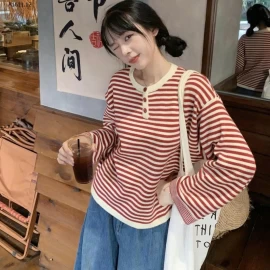 Len kẻ  dệt kim -Giá sỉ 148k