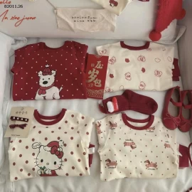 Bộ đồ mặc nhà bằng vải nỉ thu đông cho trẻ em nhà hey honey - giá sỉ  size 90-130 giá 185k size 140-150 giá 205k