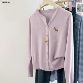 ÁO LEN CARDIGAN THÊU HÌNH CÚN-Giá sỉ 145K