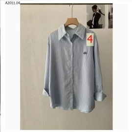 ÁO SƠ MI KẺ SỌC DÁNG DÀI  sỉ 155k