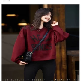 ÁO NỈ HỌA TIẾT CHỮ-Giá sỉ 206k