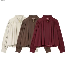 Áa sơ mi cách điệu kiểu dáng châu âu cho nữ-Giá sỉ 255k