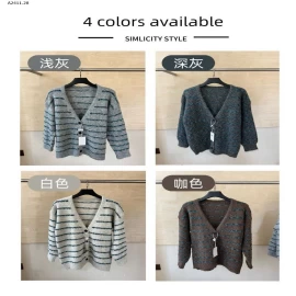 ÁO LEN CARDIGAN KẺ NGANG NỮ -Giá sỉ 175k