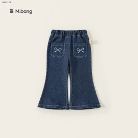 Quần jeans trẻ em Yubao  nơ cho bé nhà Mbang - sỉ giá 190k