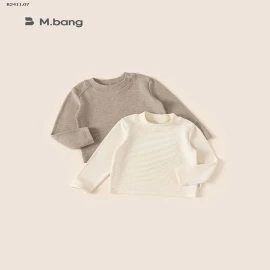 Áo cổ tròn màu trơn cho bé nhà Mbang - sỉ giá 130k
