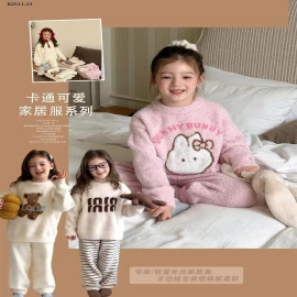 Bộ đồ ngủ lông cừu hai mặt ấm áp dễ thương  NHÀ AMBB- Giá sỉ  sz 80-150: 280k  sz 160:  310k 