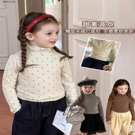 Áo giữ nhiệt cổ lọ chấm bi ngọt ngào NHÀ AMBB - Giá sỉ  sz 90-150: 109k  sz 160:  118k  sz 170 : 129k