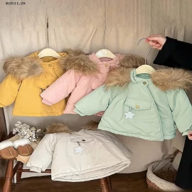 ÁO KHOÁC TRẦN BÔNG MŨ LÔNG BG-Giá sỉ 297k