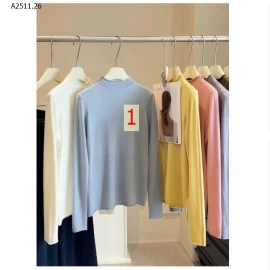 Áo thun lót cổ cao bằng vải cashmere cho nữ nhà ANNA-Giá sỉ 99k