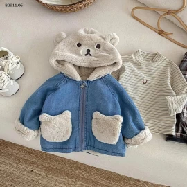 ÁO KHOÁC MŨ GẤU LÓT LÔNG - sỉ 212k