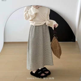 CHÂN VÁY KẺ DÁNG DÀI MANUVIVI NỮ-sỉ 133k