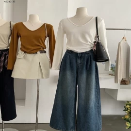 QUẦN JEAN ỐNG RỘNG CÁ TÍNH CHO NỮ-sỉ 318k