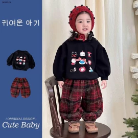 SET ÁO NỈ KITTY MIX QUẦN KẺ CARO BG-sỉ Áo : 208k           Quần : 189k