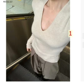 ÁO LEN DỆT KIM CHO NỮ CỔ V-sỉ 99k