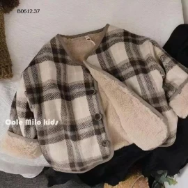 ÁO KHOÁC KẺ LÓT LÔNG SIU ẤM  -sỉ 126k