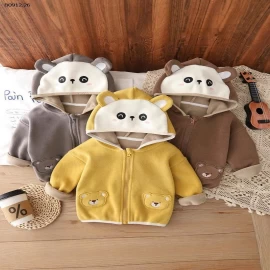 ÁO KHOÁC NỈ LÓT LÔNG CHO BÉ-sỉ 144k