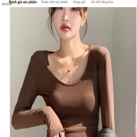 Áo lót cổ chữ U H257 bằng vải lông cừu  - sỉ giá 84k