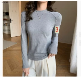 Áo lót dài tay cổ tròn phối họa tiết xương cá K2375 - sỉ giá 96k