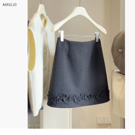 Chân váy midi bằng len viền ren ngọt ngào dành cho nữ nhà ANNAGiá sỉ 160k