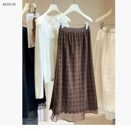 CHÂN VÁY REN PHỐI VOAN ANNA- sỉ 200k