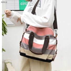 TÚI XÁCH VẢI KẺ SỌC CỠ LỚN - sỉ 223k