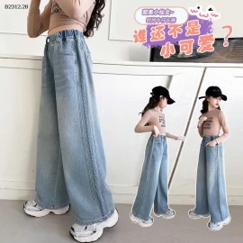Quần jeans ống đứng cho bé gái, kiểu dáng thu đông mới 2025- Giá sỉ  loại thường : 196k lót lông : 245k
