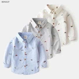 Áo sơ mi dài tay cho bé trai  WAPYPY-Giá sỉ 130k