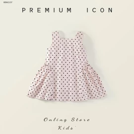 Đầm không tay đầm chấm bi nơ cho bé gái nhà PREMIUM ICON-Giá sỉ 147k