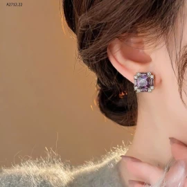 Hoa tai Golicc đá tím giả siêu xinh - sỉ 125k