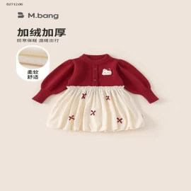 VÁY LEN BÍ MÈO CUTE ĐÍNH NƠ MBANG-Giá sỉ 285k